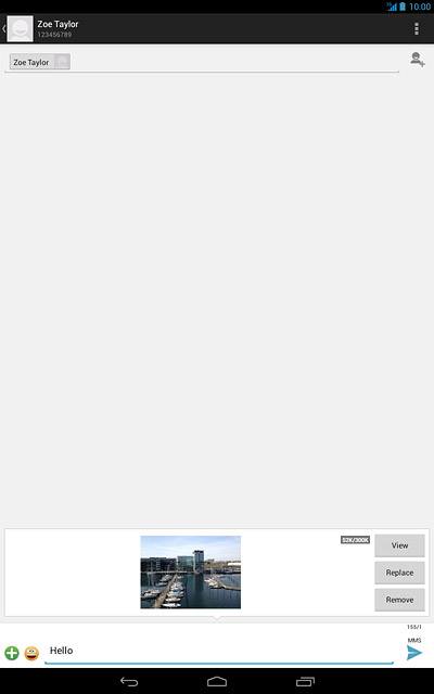 Press the send icon when you've finished your picture message.