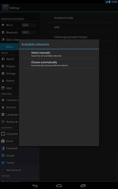 Press Select manually.