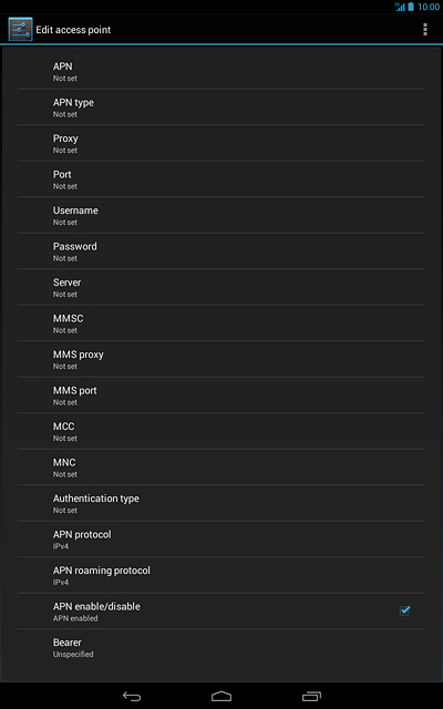 Press the menu icon.
