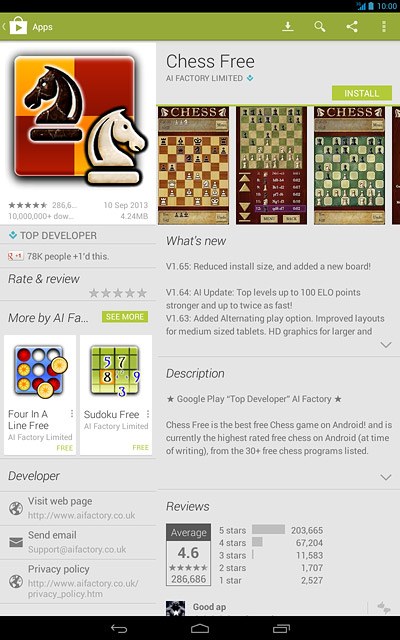 To install a free app:Press INSTALL.