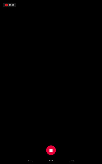 Press the stop icon to stop recording.The video clip is automatically saved.
