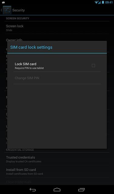Press Lock SIM card to turn the function on or off.