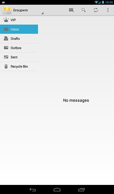 Press the name of the email account.