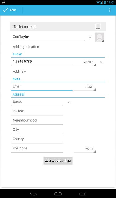 Press Email and key in the required email address.