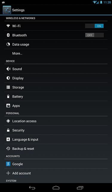 Press the home icon to return to the home screen.