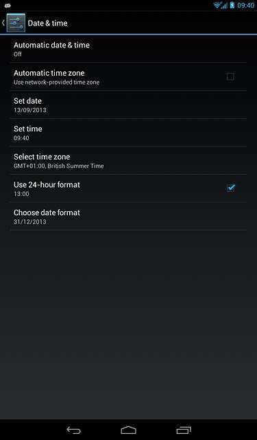 Press the home icon to return to the home screen.