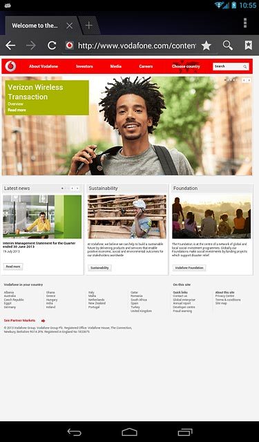 Press the home icon to return to the home screen.