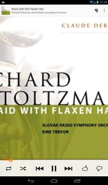 Press the shuffle icon to turn the function on or off.