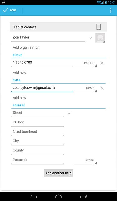 Press the drop down list next to the email address.