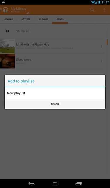 Press New playlist.Key in a name for the playlist.