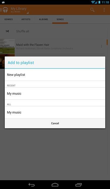 Press the required playlist.