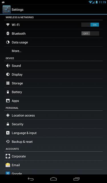 Press Location access.