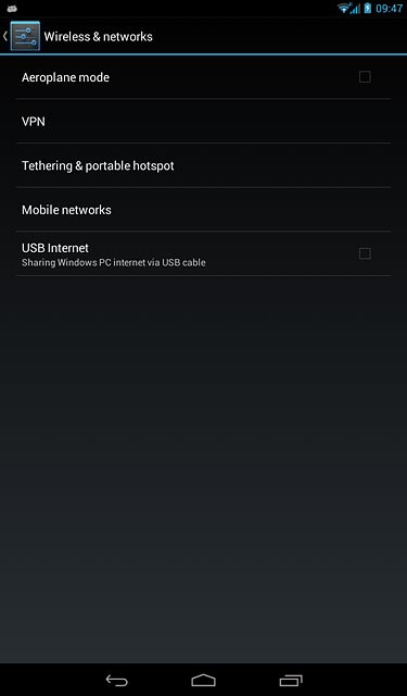 Press Mobile networks.