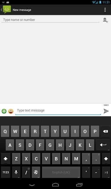 Press the language icon to change writing language.