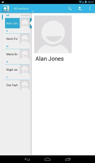 Press the new contact icon.
