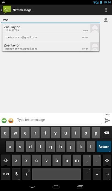 Key in the first letters of the required contact.Matching contacts are displayed.Press the required contact.