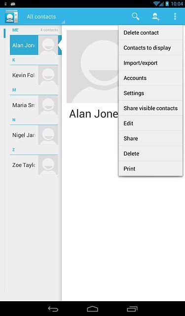 Press Import/export.