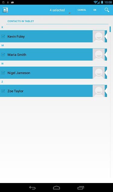 Press OK.After a moment the contacts are copied.
