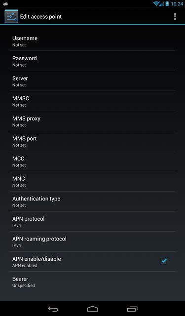 Press the menu icon.