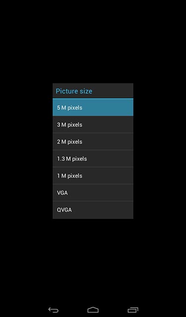 Press the required resolution.