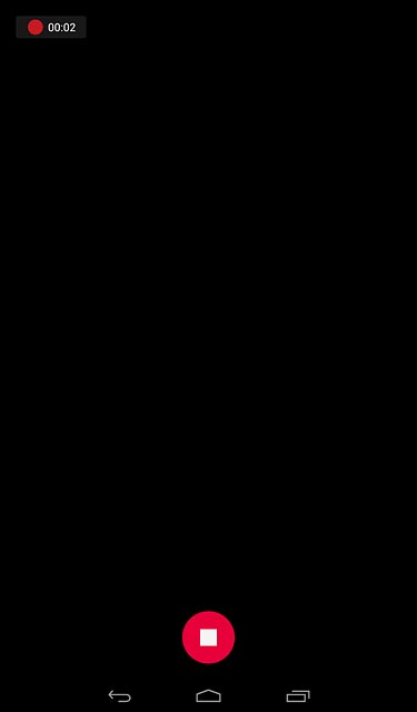 Press the stop icon to stop recording.The video clip is automatically saved.