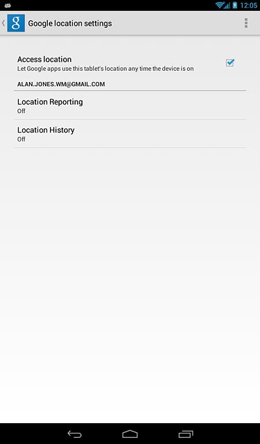 Press the home icon to return to the home screen.