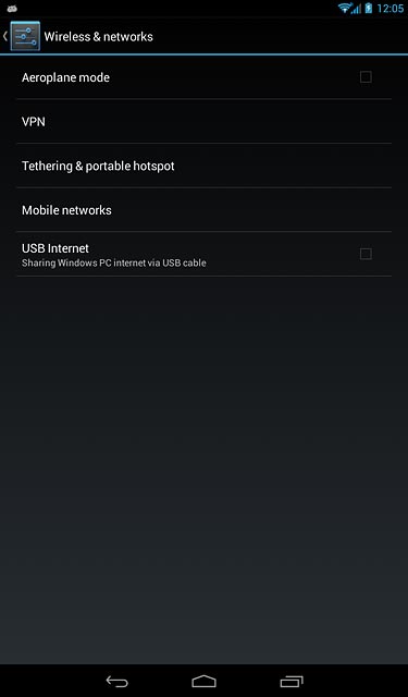 Press Tethering & portable hotspot.