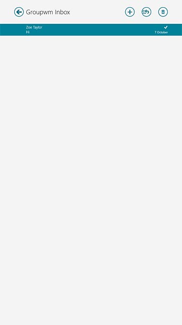 Press the new email message icon.