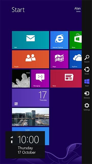 Slide your finger left on the display starting from the right edge of your tablet.Press Settings.