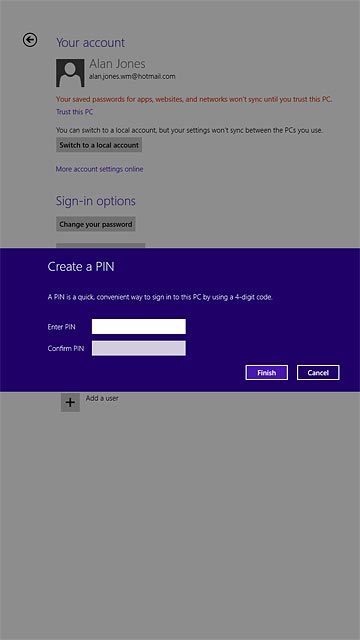 Press the field next to 