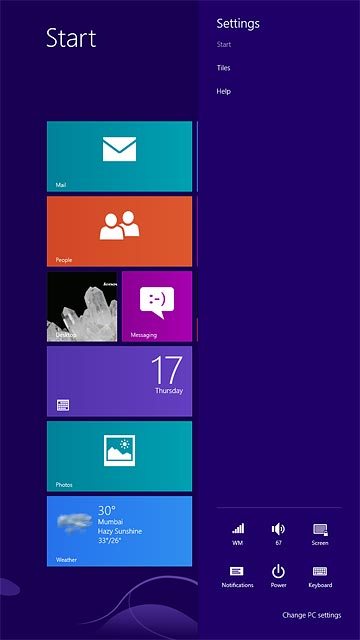Press Change PC settings.