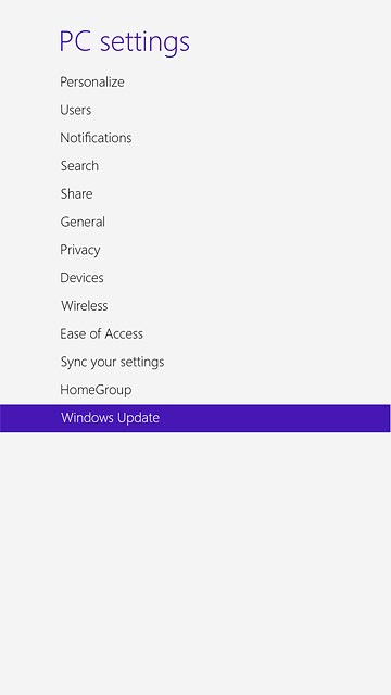 Press Windows Update.