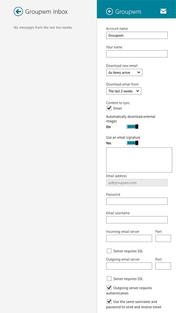 Press the drop down list below 