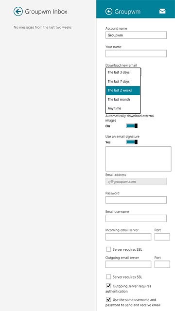 Press the required period or Any time.