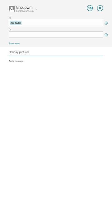 Press Add a message and write the required text.