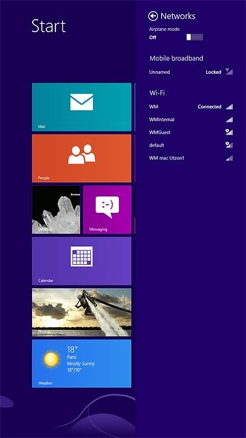 Press and hold Locked or Connected until a pop-up menu is displayed.