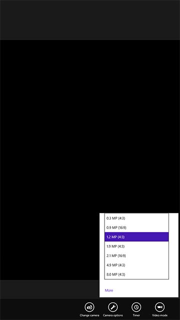 Press the required resolution.