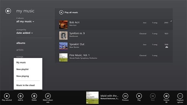 Press the required playlist.Repeat the procedure to add more audio files.
