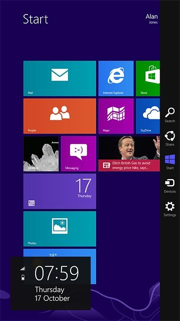 Slide your finger left on the display starting from the right edge of your tablet.Press Settings.