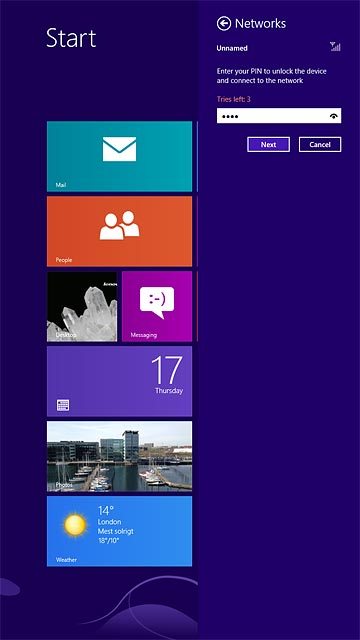 Key in your PIN and press Next.