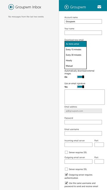 Press As items arrive, the required period or Manual.