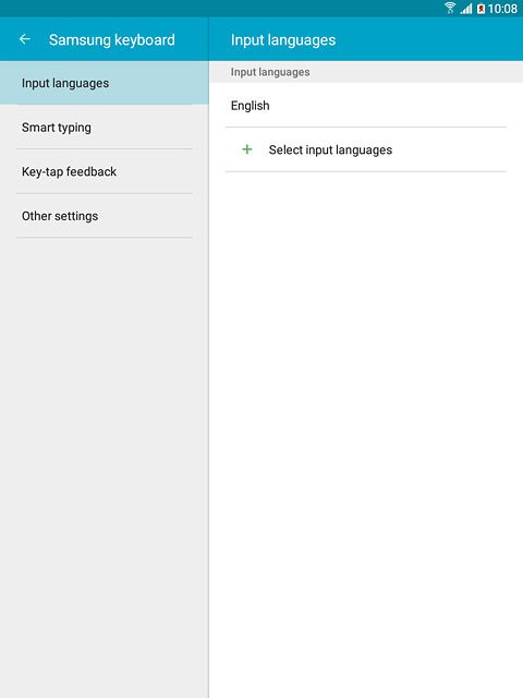 Press Select input languages.