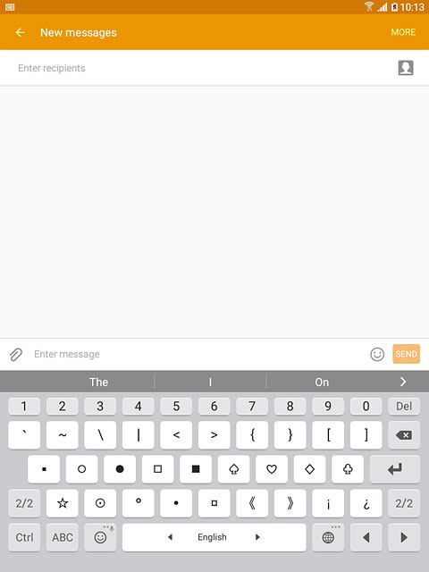 Press ABC to return to text input.