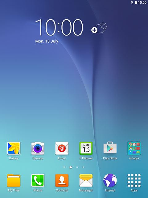 The flight mode icon shows that flight mode is turned on.Further information:Turn flight mode on or off