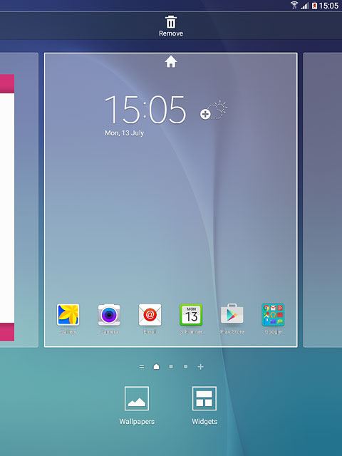 Press and hold anywhere on the display.Press Wallpapers.