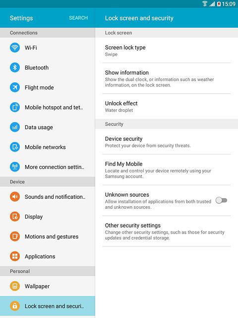 Press Other security settings.