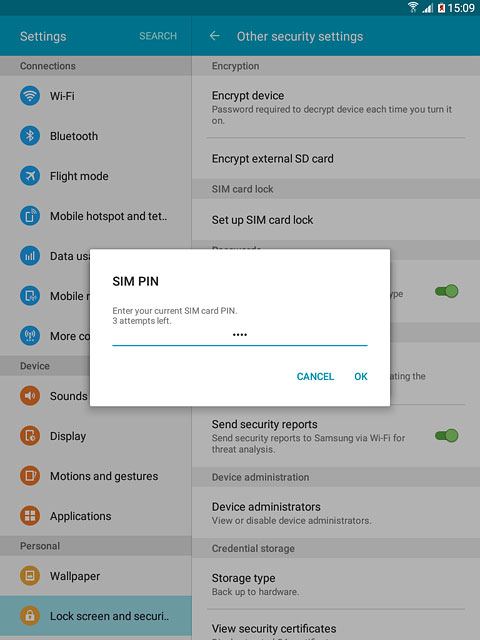 Key in your current PIN and press OK.