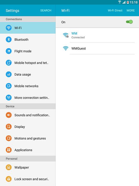 Press Mobile networks.