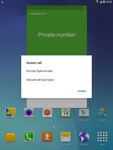 Press Put ‹phone number› on hold.The new call is answered and the active call is put on hold.