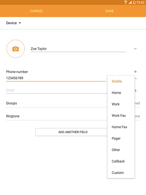 Press the required number type.